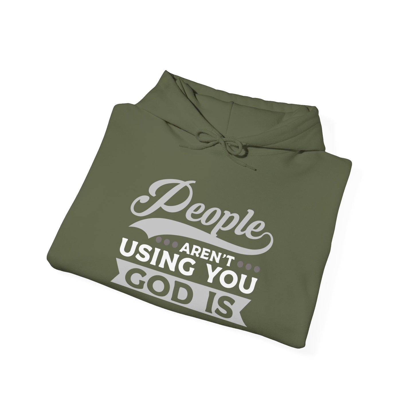Faith-Inspired People Aren't Using You, God Is logo Unisex Hoodie