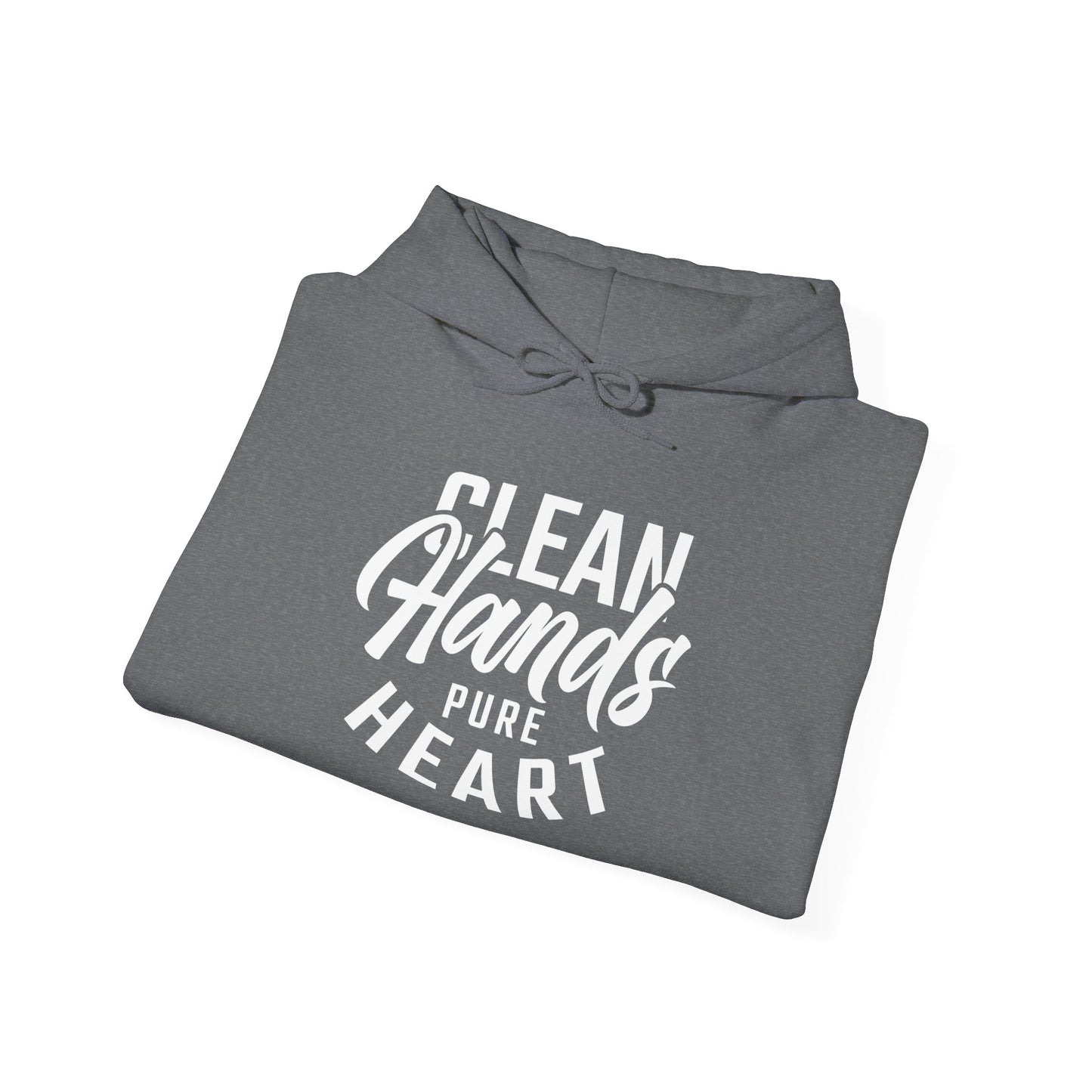 Faith-Inspired Clean Hands, Pure Heart logo Unisex Hoodie