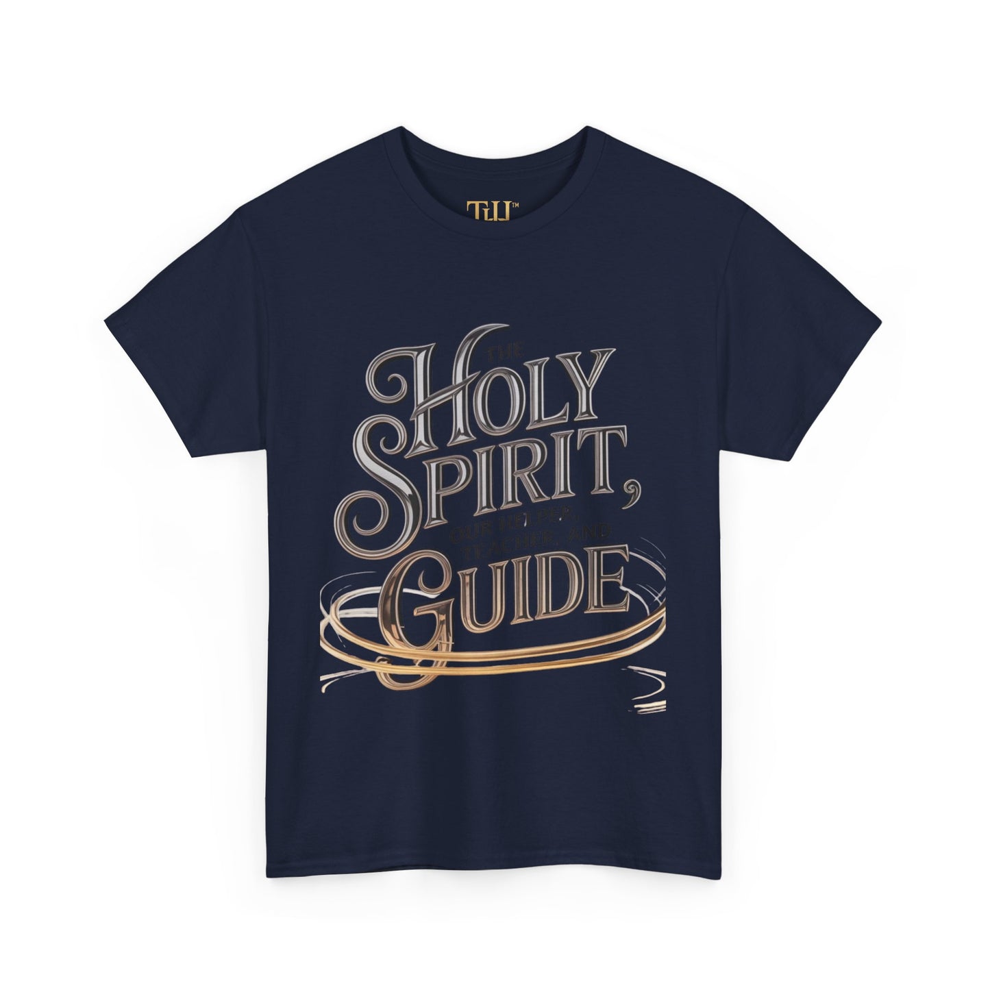 Unisex Heavy Cotton Tee | The Holy Spirit Is Our Helper, Teacher, and Guide logo Design, Inspirational Christian T-Shirt, Casual Wear, Gift for Believers, Everyday Faith