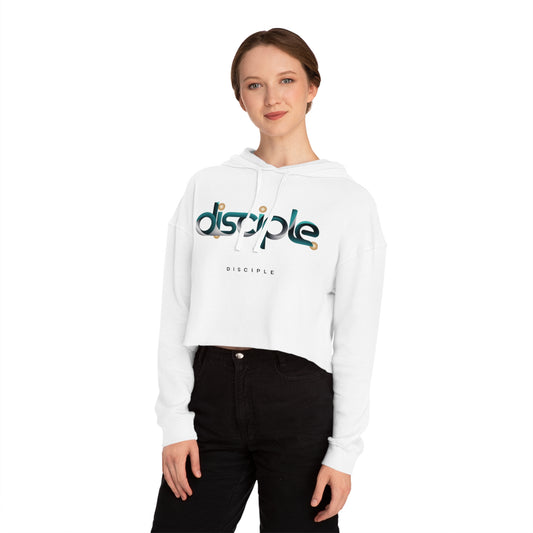 Cropped Hoodie for Women with “Disciple” Print – Faith-Based Christian Apparel by The Hustle Is Holy™