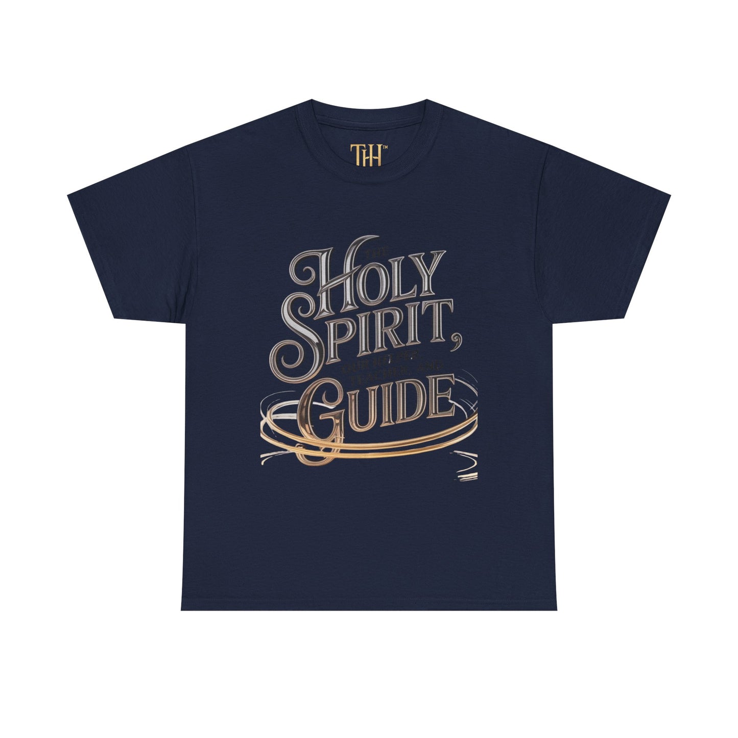 Unisex Heavy Cotton Tee | The Holy Spirit Is Our Helper, Teacher, and Guide logo Design, Inspirational Christian T-Shirt, Casual Wear, Gift for Believers, Everyday Faith