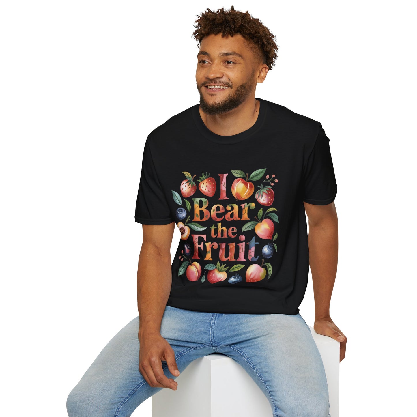 Unisex Softstyle I Bear The Fruit logo T-Shirt
