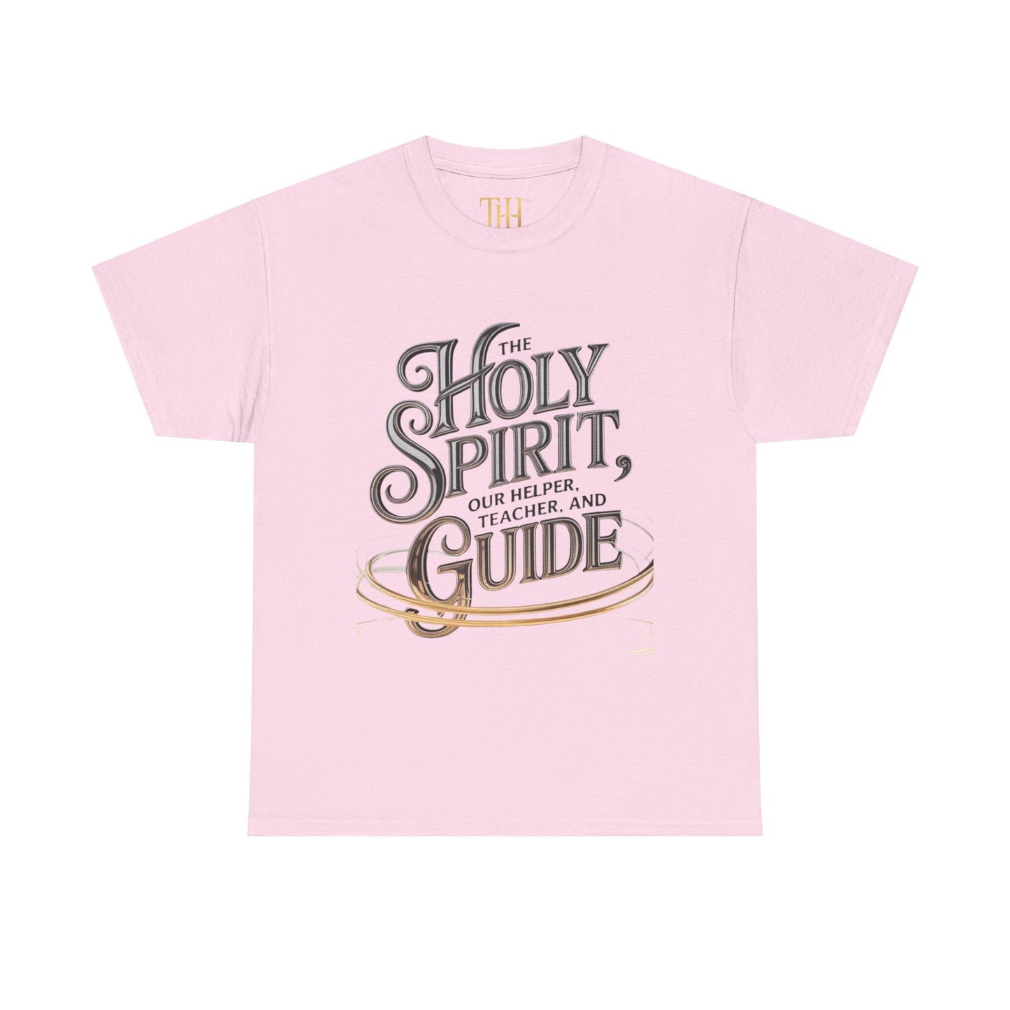 Unisex Heavy Cotton Tee | The Holy Spirit Is Our Helper, Teacher, and Guide logo Design, Inspirational Christian T-Shirt, Casual Wear, Gift for Believers, Everyday Faith