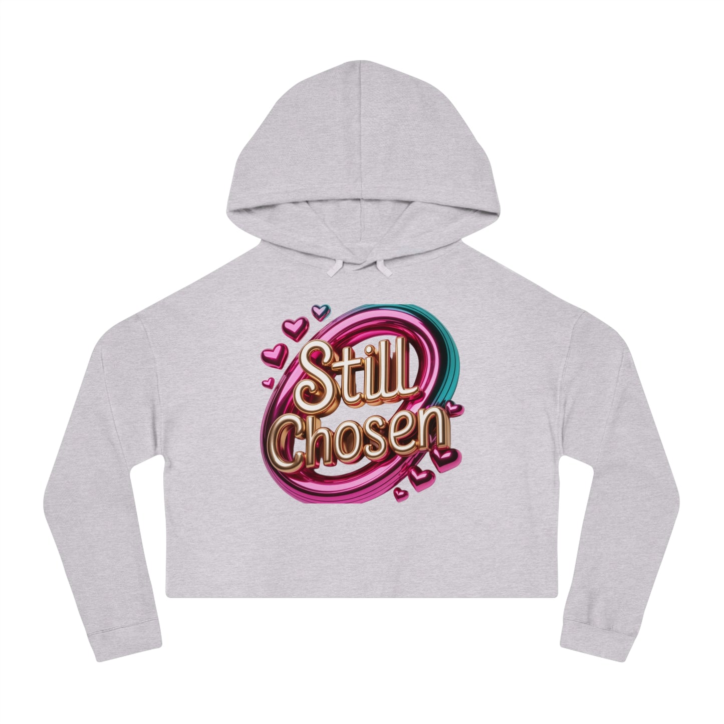 Cropped Still "Chosen Hoodie" logo for Women – Faith-Based Christian Apparel by The Hustle Is Holy™