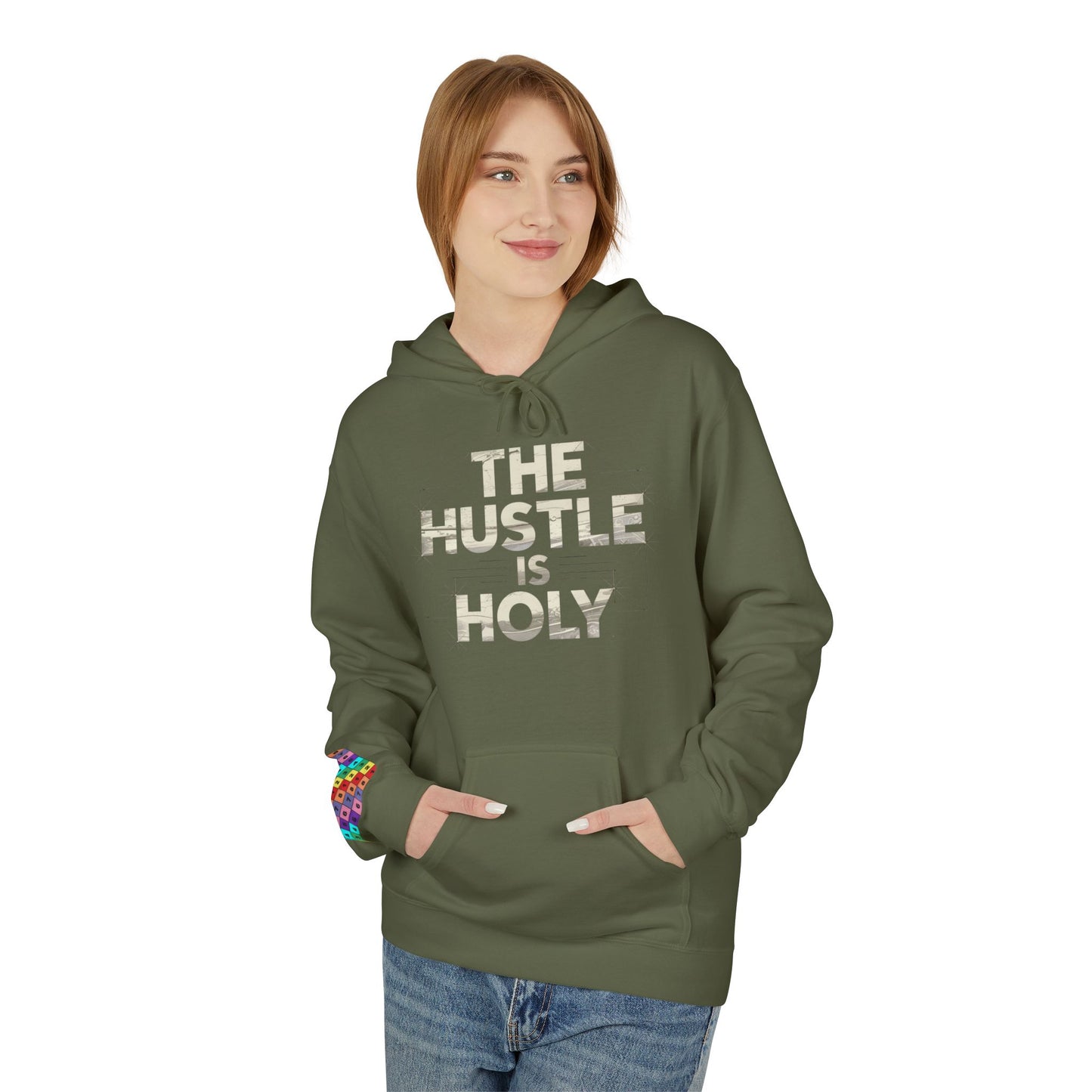 The Hustle is Holy™ Fleece Hoodie | Unisex Comfortable Sweatshirt