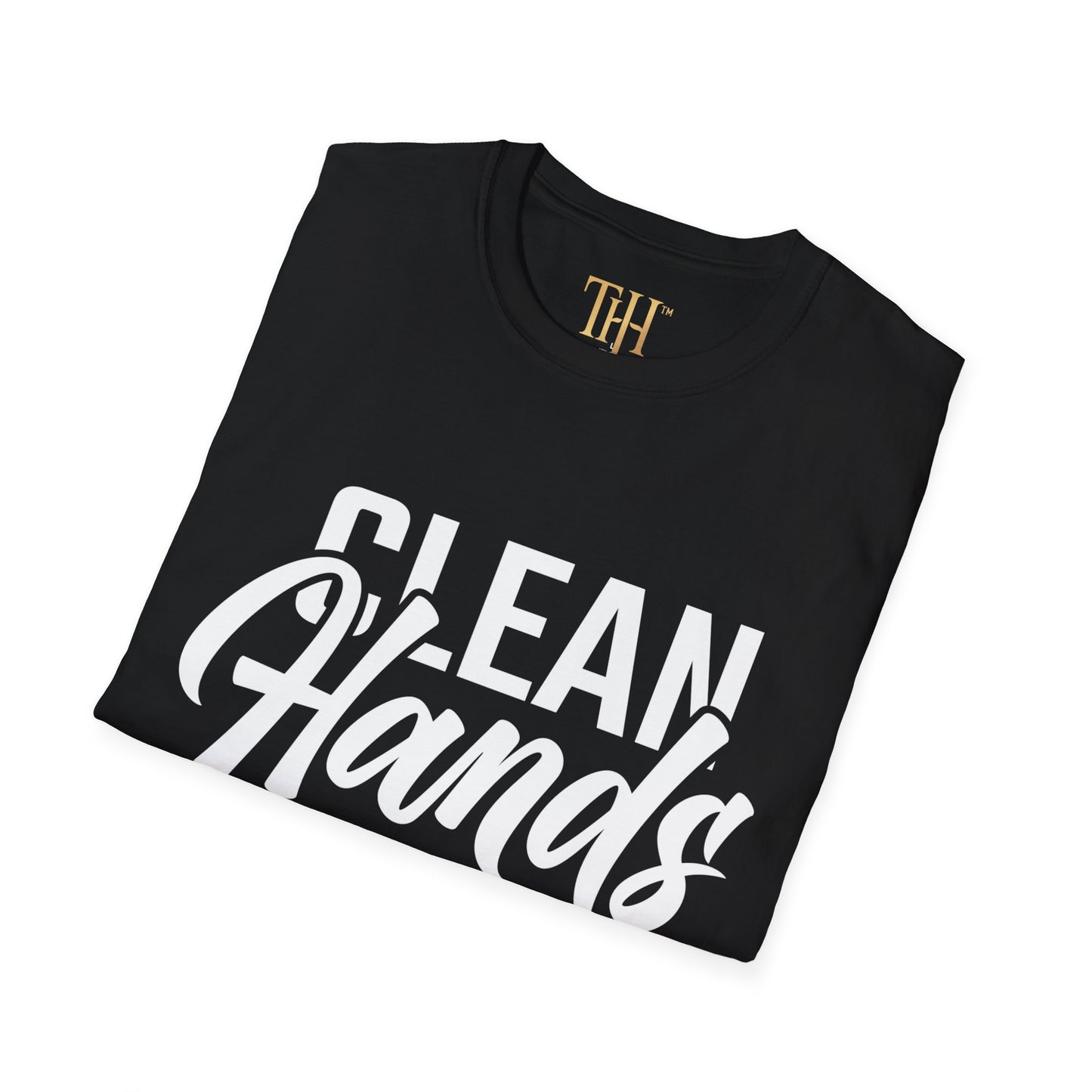 Unisex Softstyle Clean Hands, Pure Heart logo T-Shirt