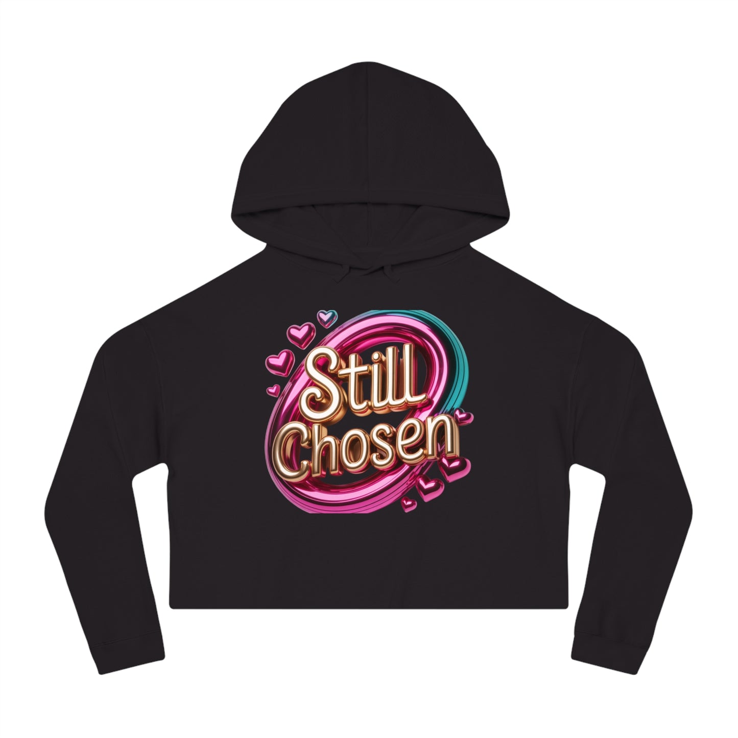 Cropped Still "Chosen Hoodie" logo for Women – Faith-Based Christian Apparel by The Hustle Is Holy™