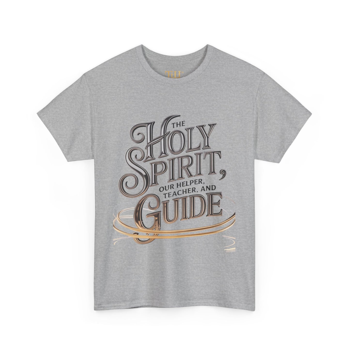 Unisex Heavy Cotton Tee | The Holy Spirit Is Our Helper, Teacher, and Guide logo Design, Inspirational Christian T-Shirt, Casual Wear, Gift for Believers, Everyday Faith