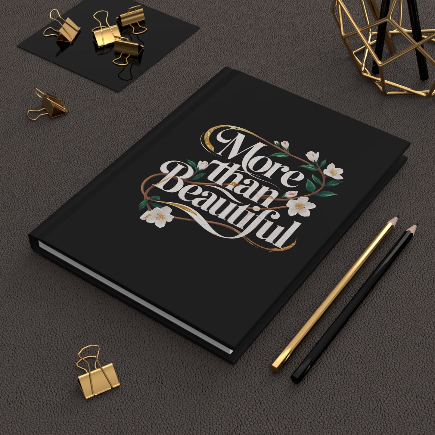More than Beautiful logo Inspirational Hardcover Journal