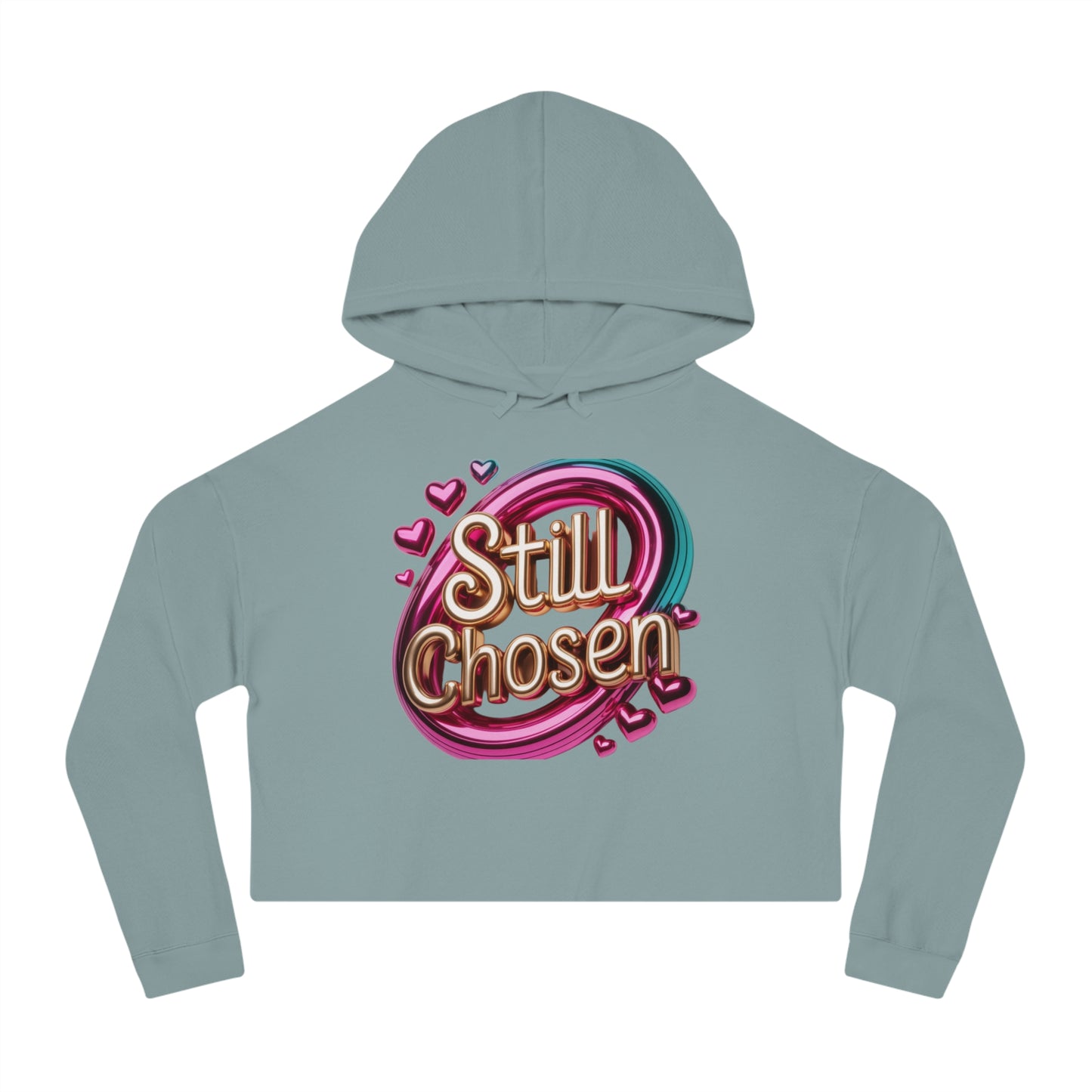 Cropped Still "Chosen Hoodie" logo for Women – Faith-Based Christian Apparel by The Hustle Is Holy™