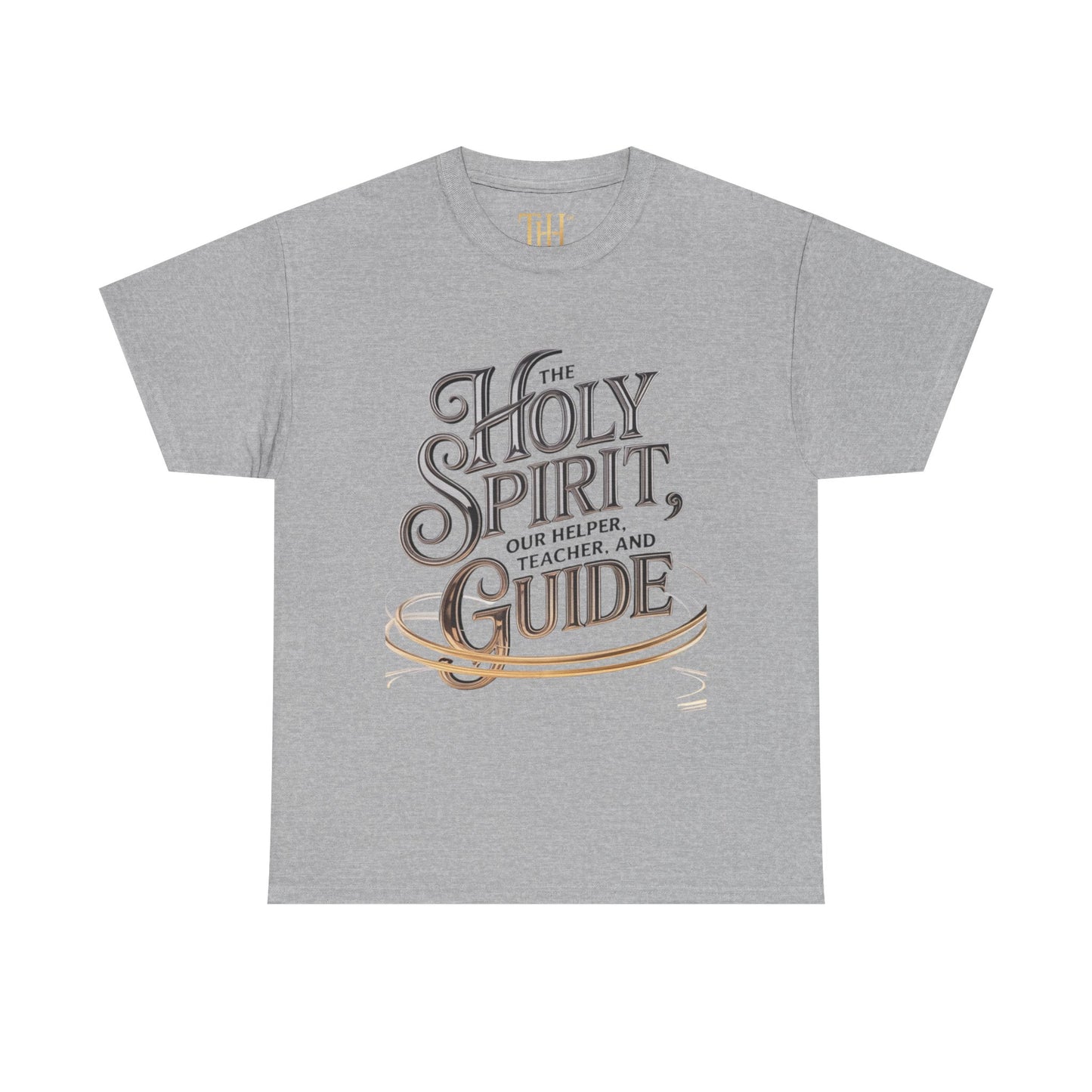 Unisex Heavy Cotton Tee | The Holy Spirit Is Our Helper, Teacher, and Guide logo Design, Inspirational Christian T-Shirt, Casual Wear, Gift for Believers, Everyday Faith