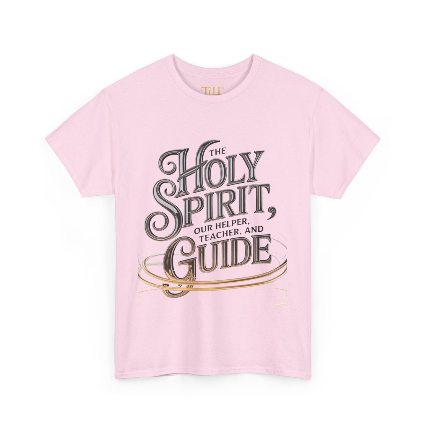 Unisex Heavy Cotton Tee | The Holy Spirit Is Our Helper, Teacher, and Guide logo Design, Inspirational Christian T-Shirt, Casual Wear, Gift for Believers, Everyday Faith